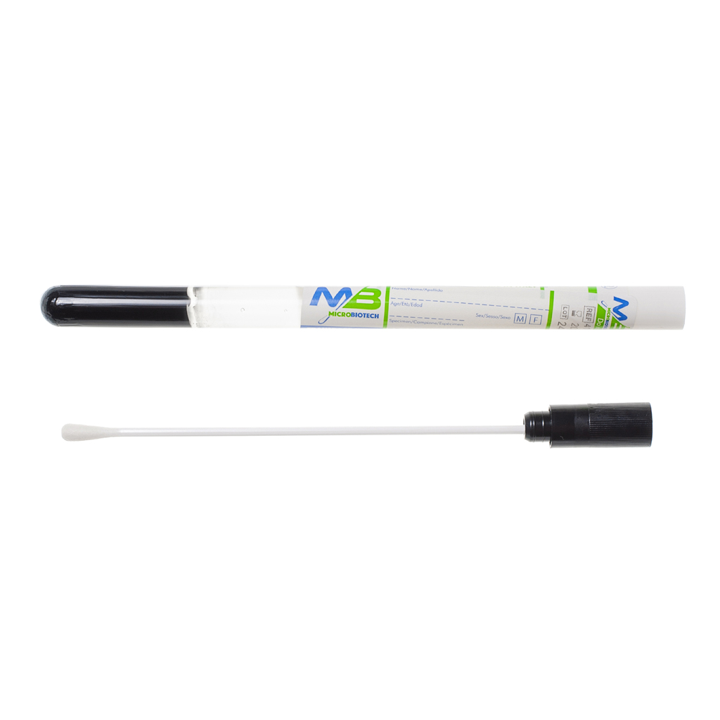 Аплікатор MICROBIOTECH стерил. в пробірці, AMIES+ВУГІЛЛЯ ПП+віскоза 411/AC